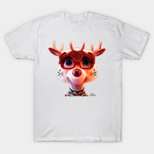 Cute Christmas Reindeer T-Shirt